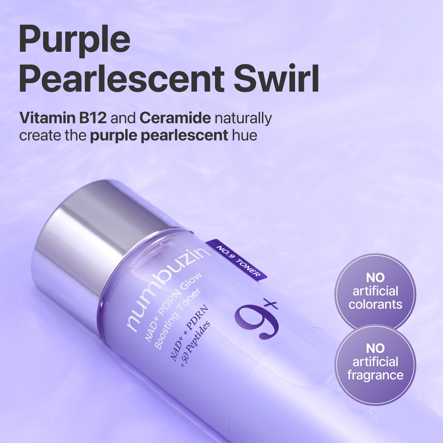 numbuzin No.9 textura ligera se absorbe rápido, dejando piel fresca