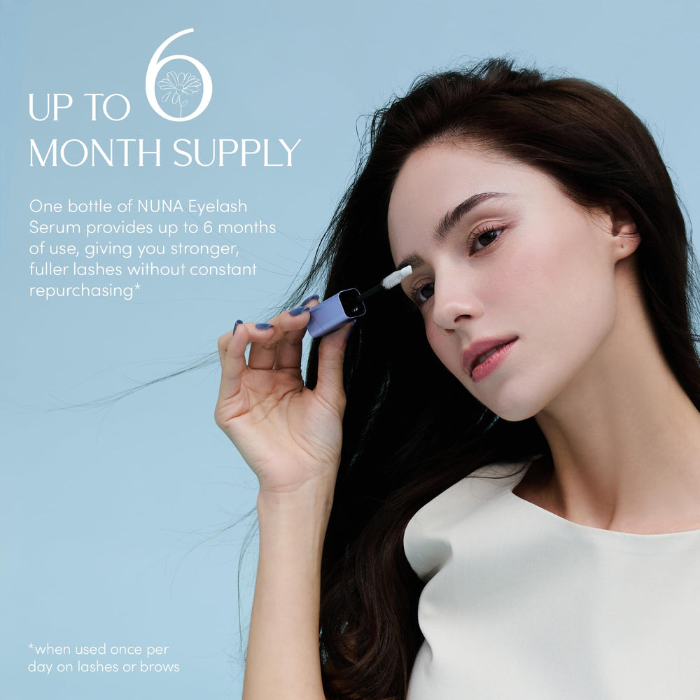 NUNA serum being applied to lashes for smooth coverage