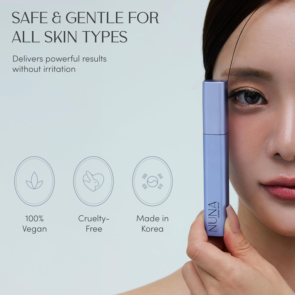 NUNA brow and lash focus showing fuller-looking lashes idea