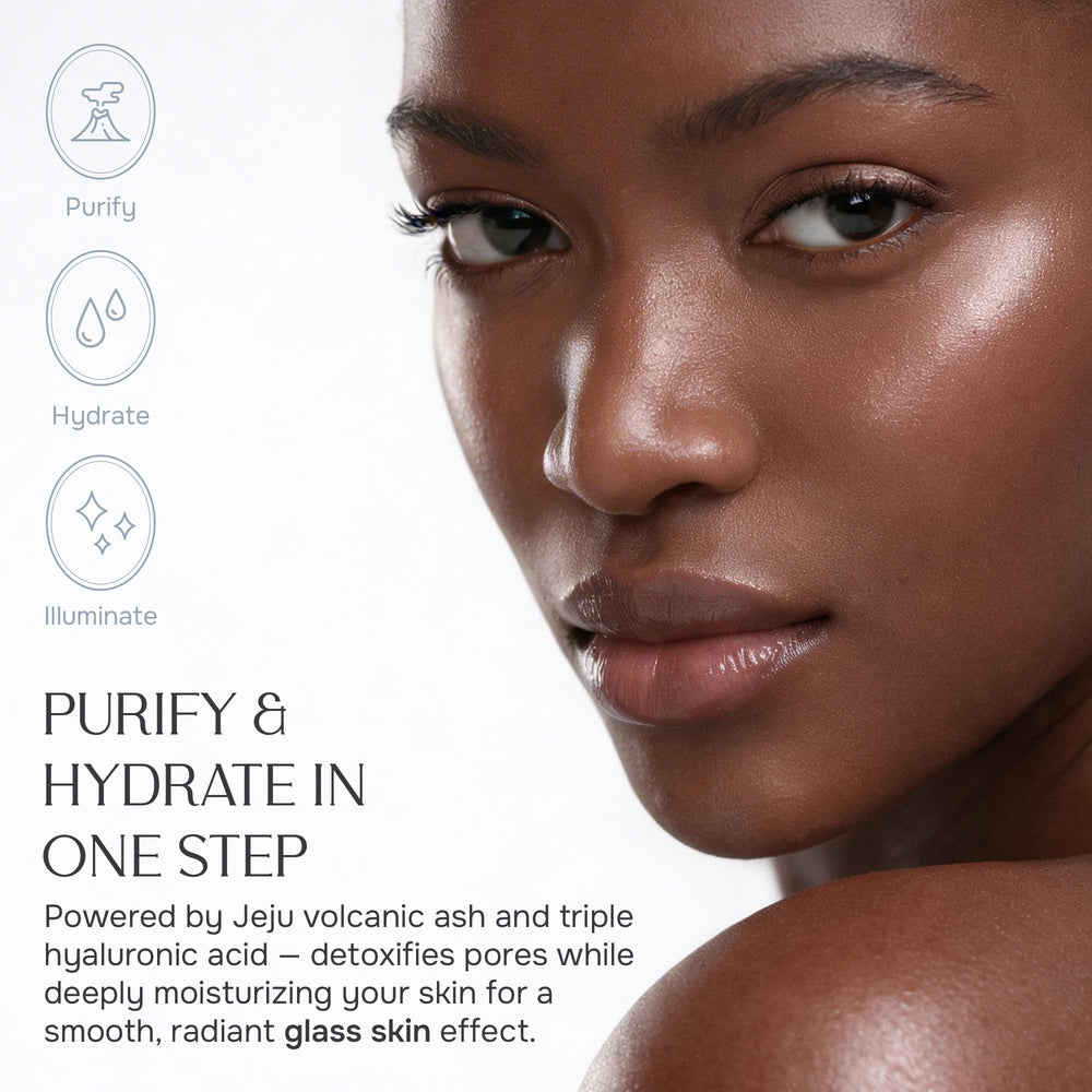 NUNA Volcanic Ash Hydrogel Mask smile line patches applied for targeted care