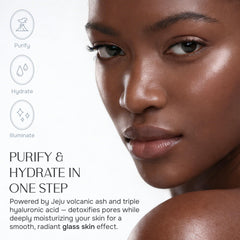NUNA Volcanic Ash Hydrogel Mask smile line patches applied for targeted care