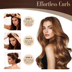Nunflue heatless curlers close-up show gentle, frizz-free styling.