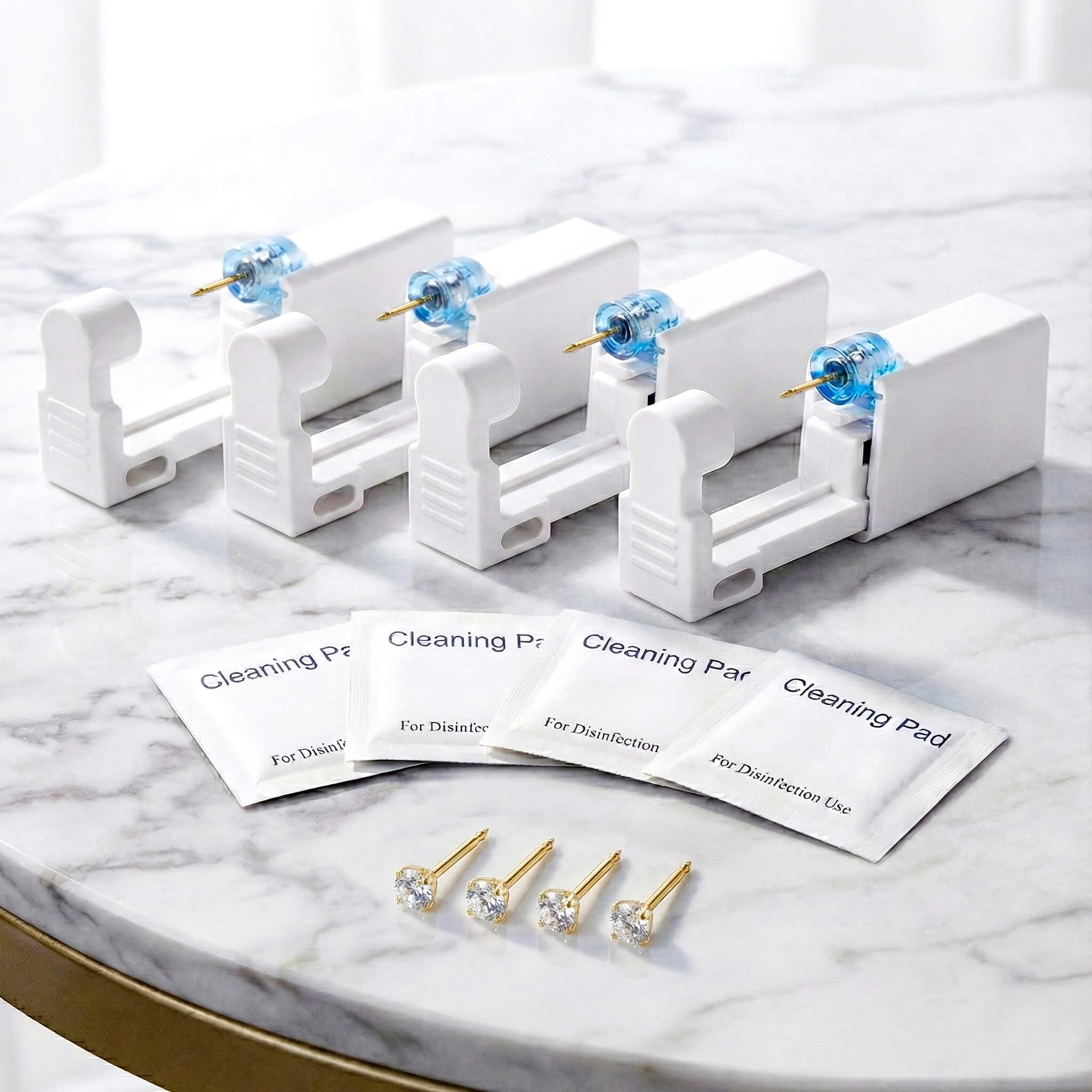 Nunpag six-prong CZ stud for secure wear.