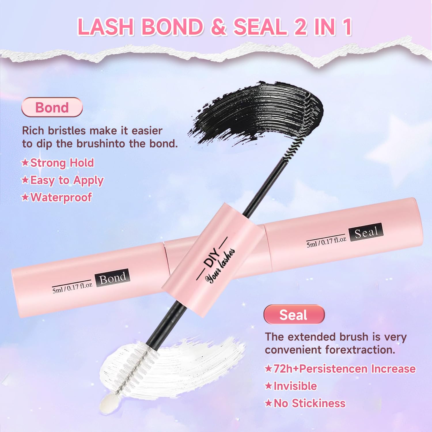 Nuonuole cluster lashes 30D and 60D for customizable lash volume.