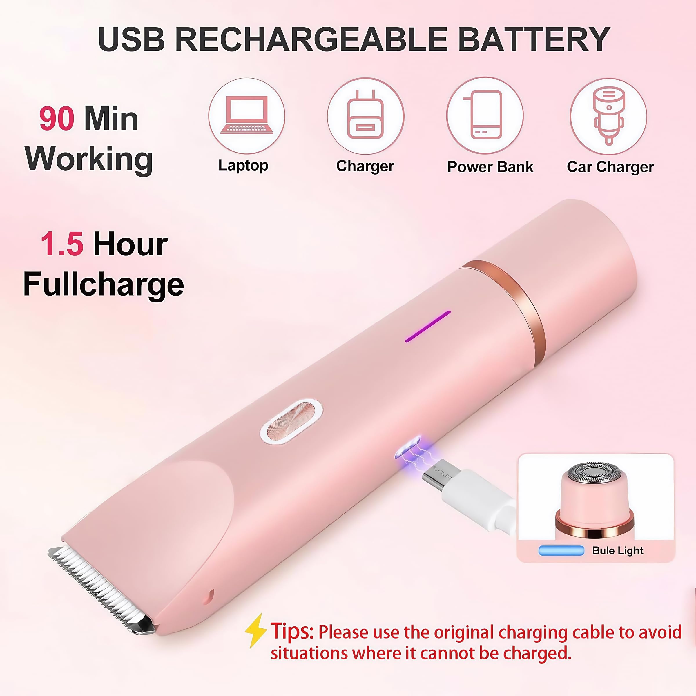 Nursetek rechargeable battery with USB charging for cordless convenience.