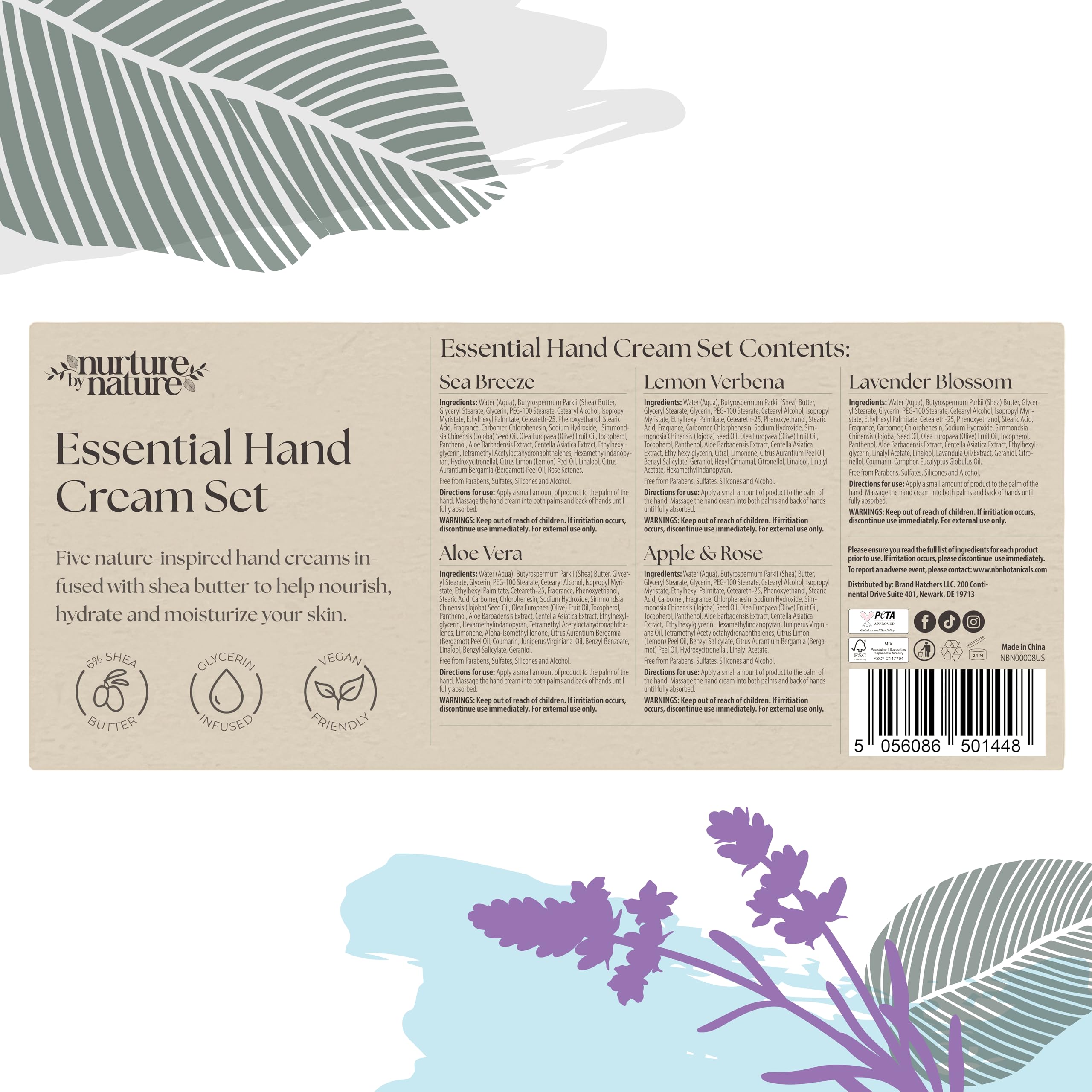 Conjunto de cuidado de manos Nurture by Nature Botanicals, regalo ideal para mamás
