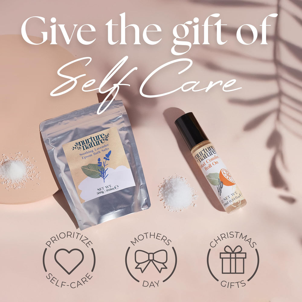 Nurture by Nature New Mom Set gift box for a thoughtful pampering gift.