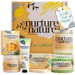 Nurture by Nature Relax candle glows softly for calming ambiance