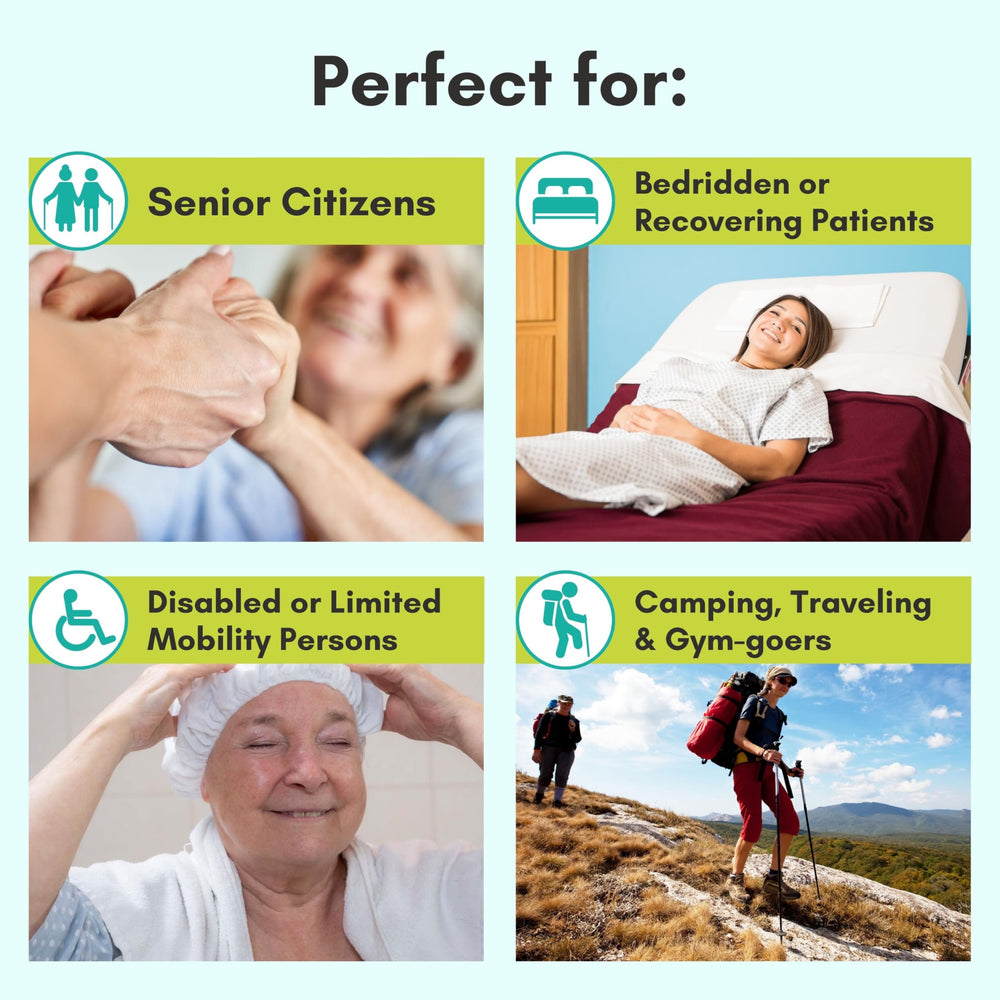 Nurture Valley disposable shampoo cap for hygienic showerless care at home or hospital