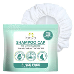 Nurture Valley no-water rinse cap for convenient waterless cleansing in bed