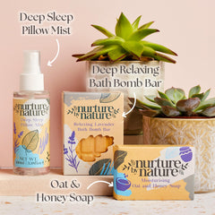 Nurture by Nature Botanicals soy-wax candle emphasizing tranquil ambience and gentle fragrance.