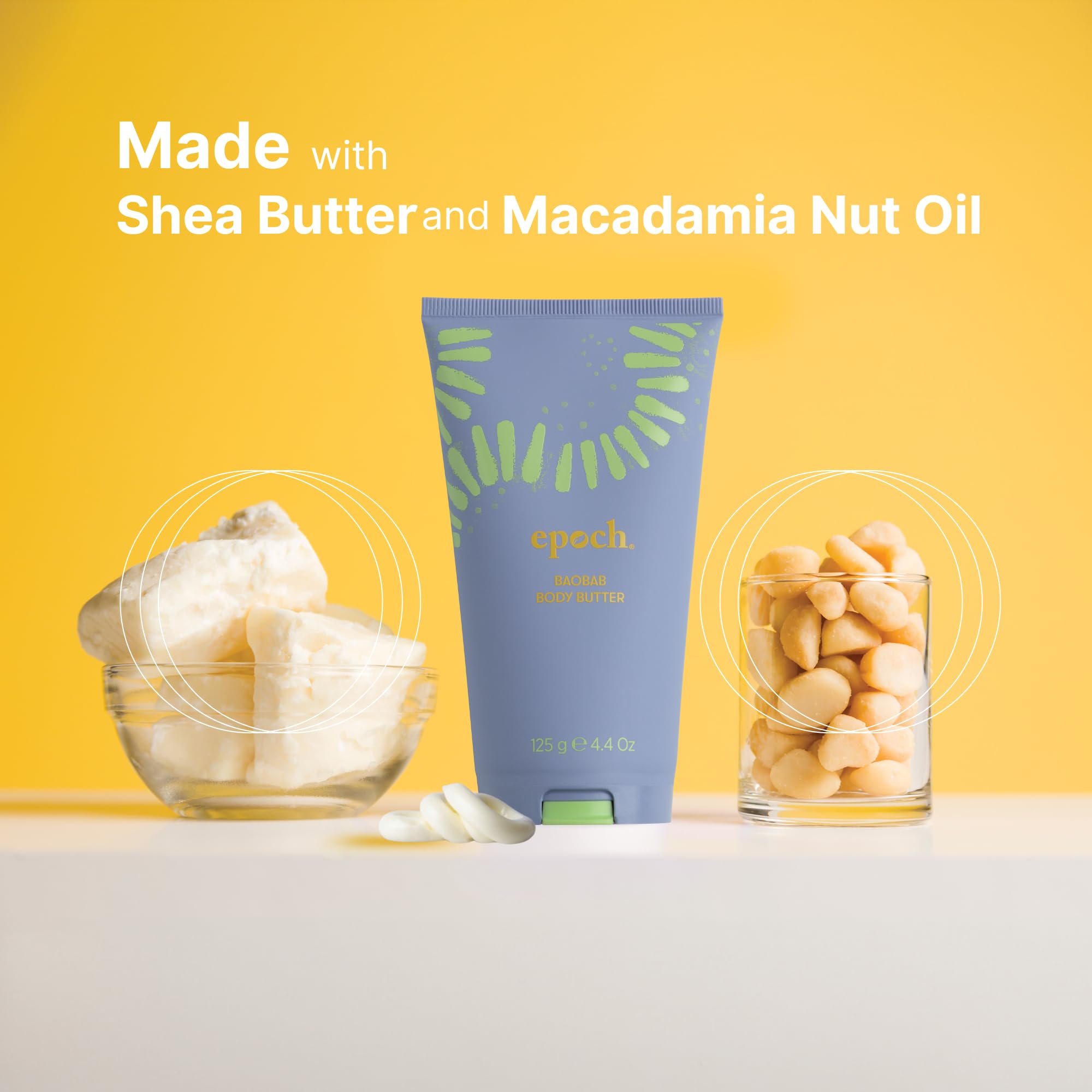 Nu Skin Epoch Baobab Body Butter massage action implies comforting, all-day moisture
