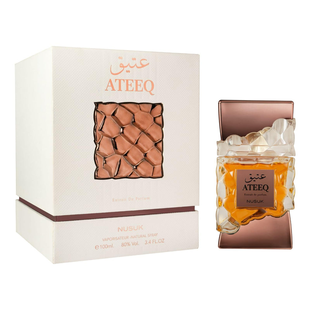 Nusuk Ateeq heart notes display with lavender and jasmine for refined charisma