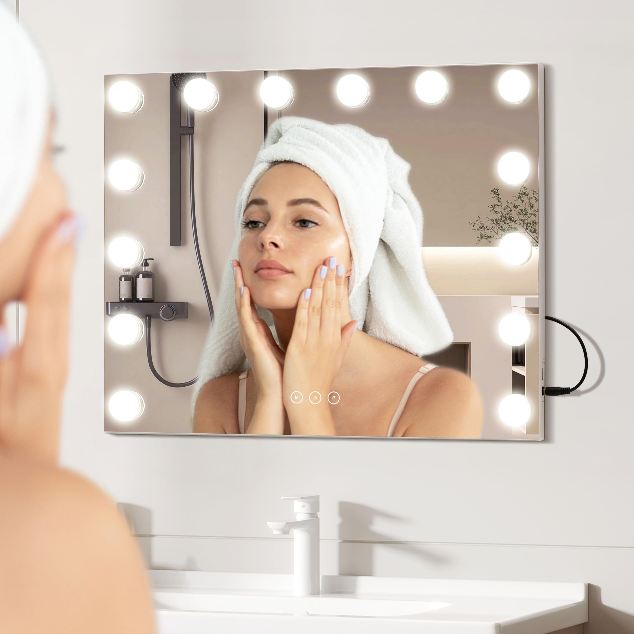 NUSVAN vanity mirror 50,000-hour LED life for long-lasting glow.
