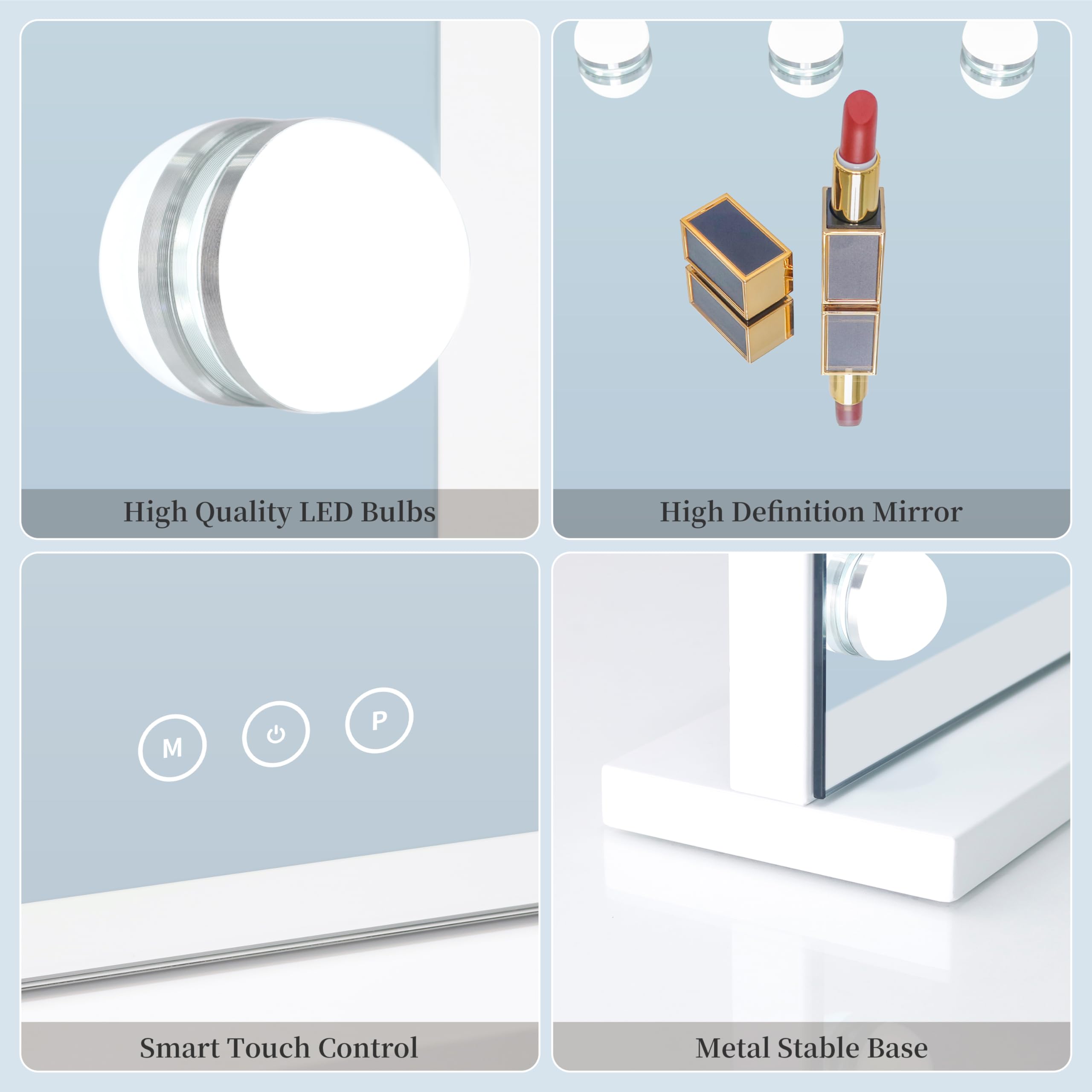 NUSVAN vanity mirror smart memory recalls last setting