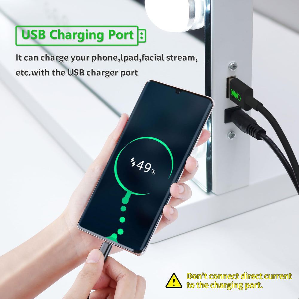 NUSVAN vanity mirror touch control with memory for easy setup.