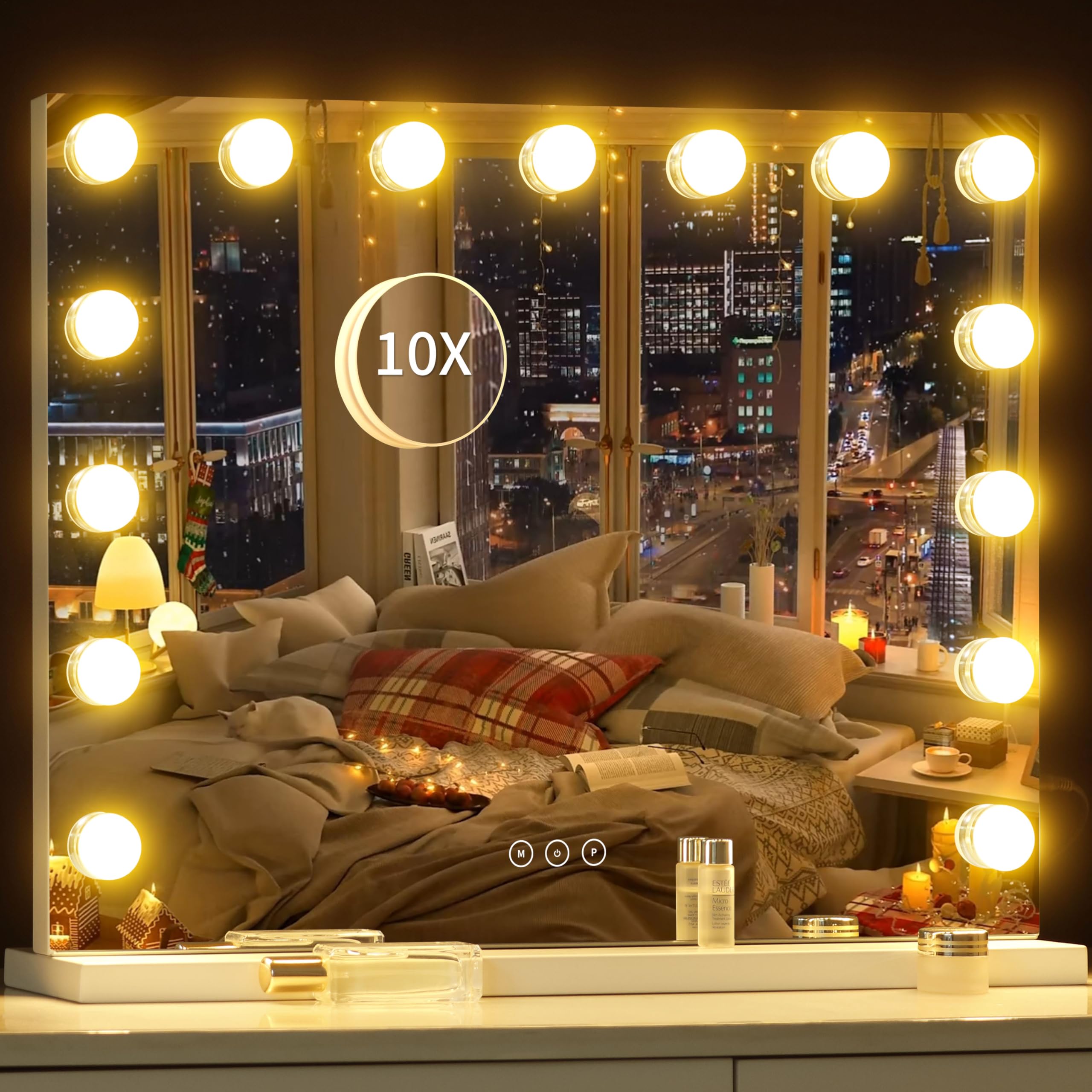 NUSVAN vanity mirror white finish suited to any decor