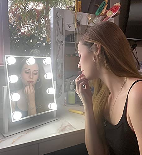 NUSVAN vanity mirror with lights rubber pads prevent slipping
