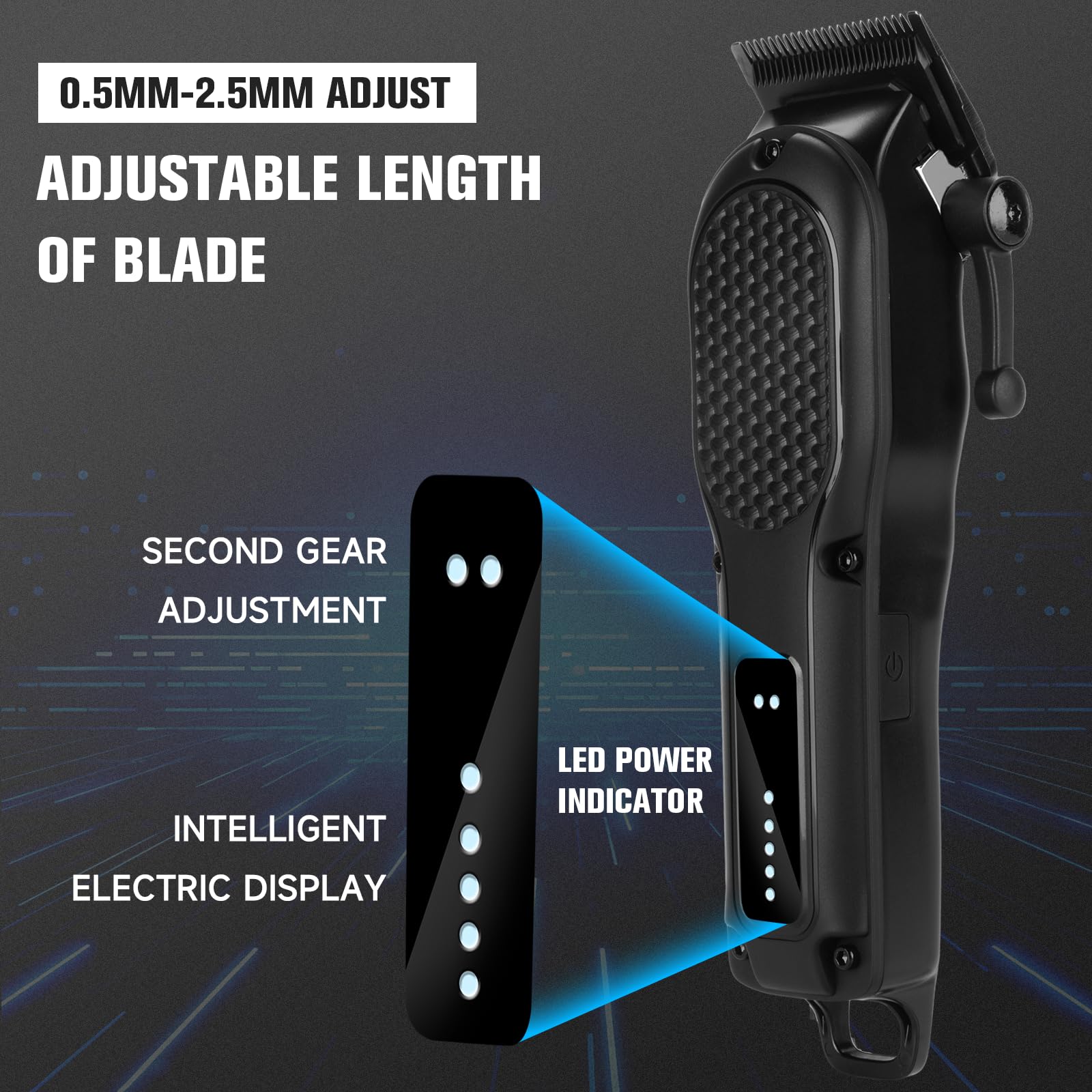 Nutcore five-speed settings tailor intensity for different hair types