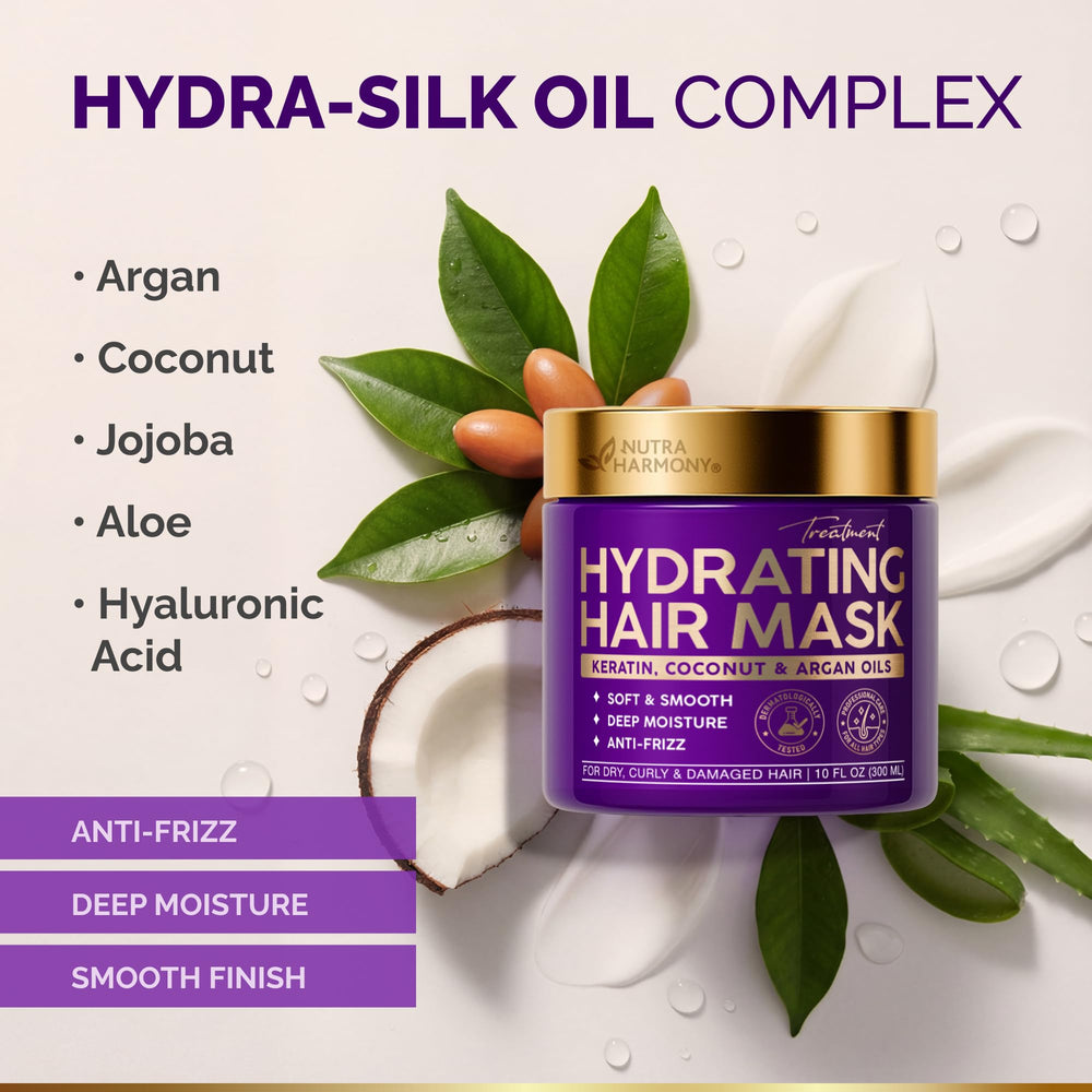 NutraHarmony brillo satinado y cabello suave tras uso.