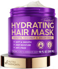 NutraHarmony Hydrating Hair Mask – Deep Conditioning for Dry, Frizzy & Damaged Hair | Keratin + Coconut & Argan Oils | 10oz