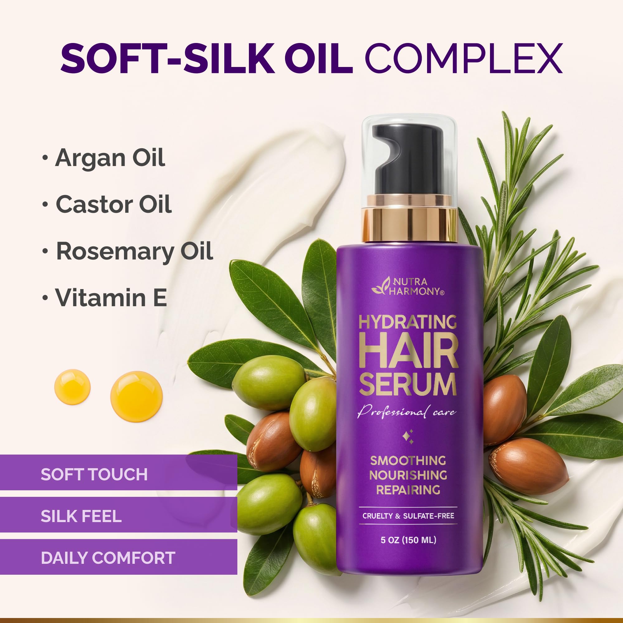 NUTRAHARMONY serum-mejora-elasticidad: cabello más flexible y menos quebradizo.