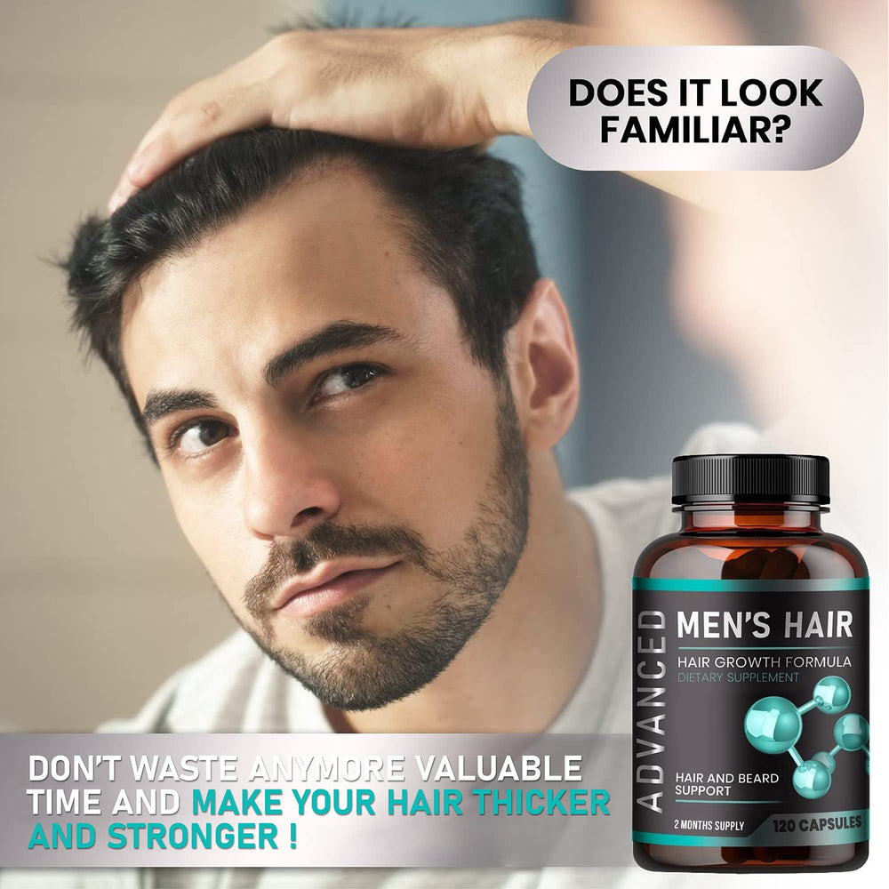 Ingredient blend label on NutraPro bottle highlights biotin, saw palmetto, and more.