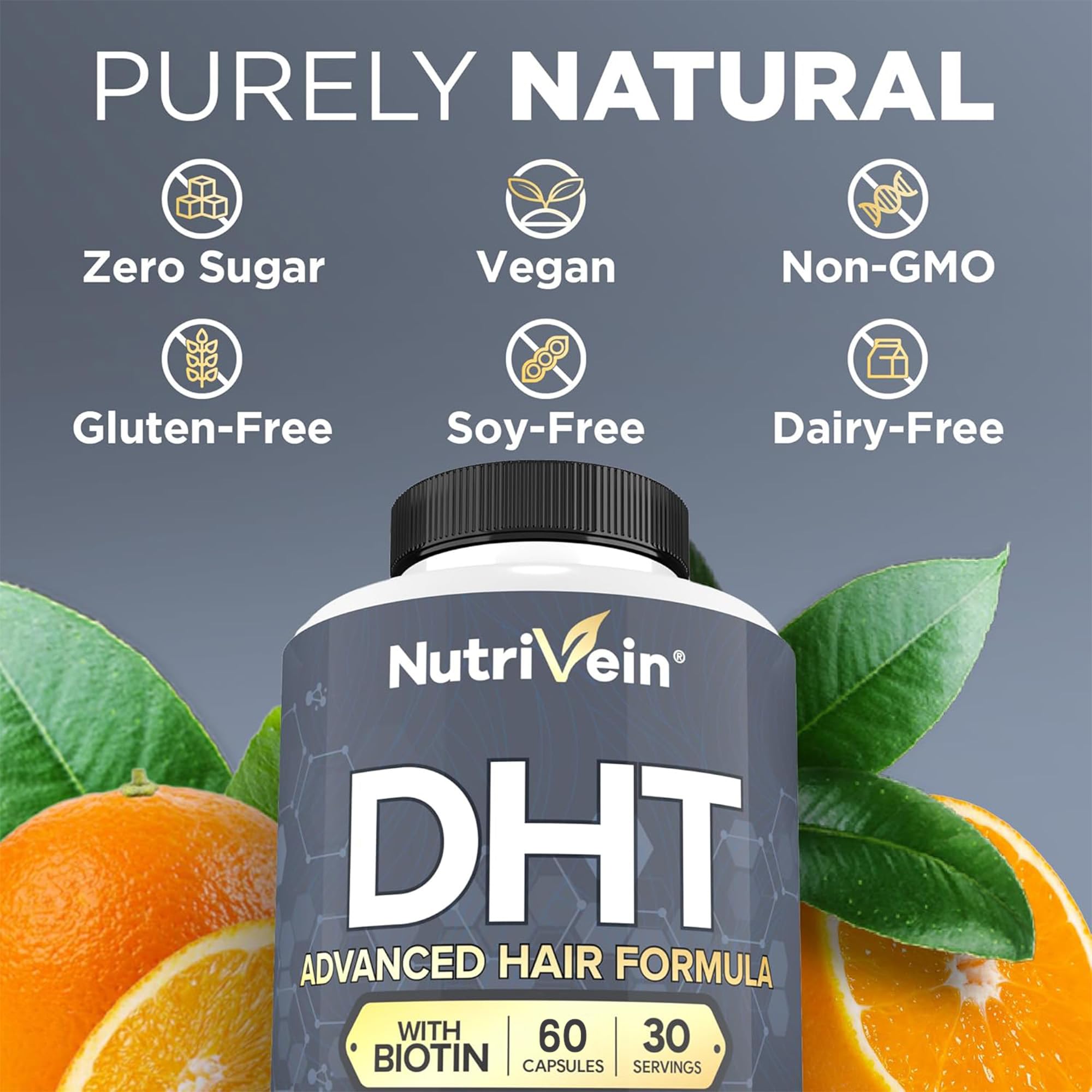 Presentación en estante de baño de Nutrivein DHT Blocker