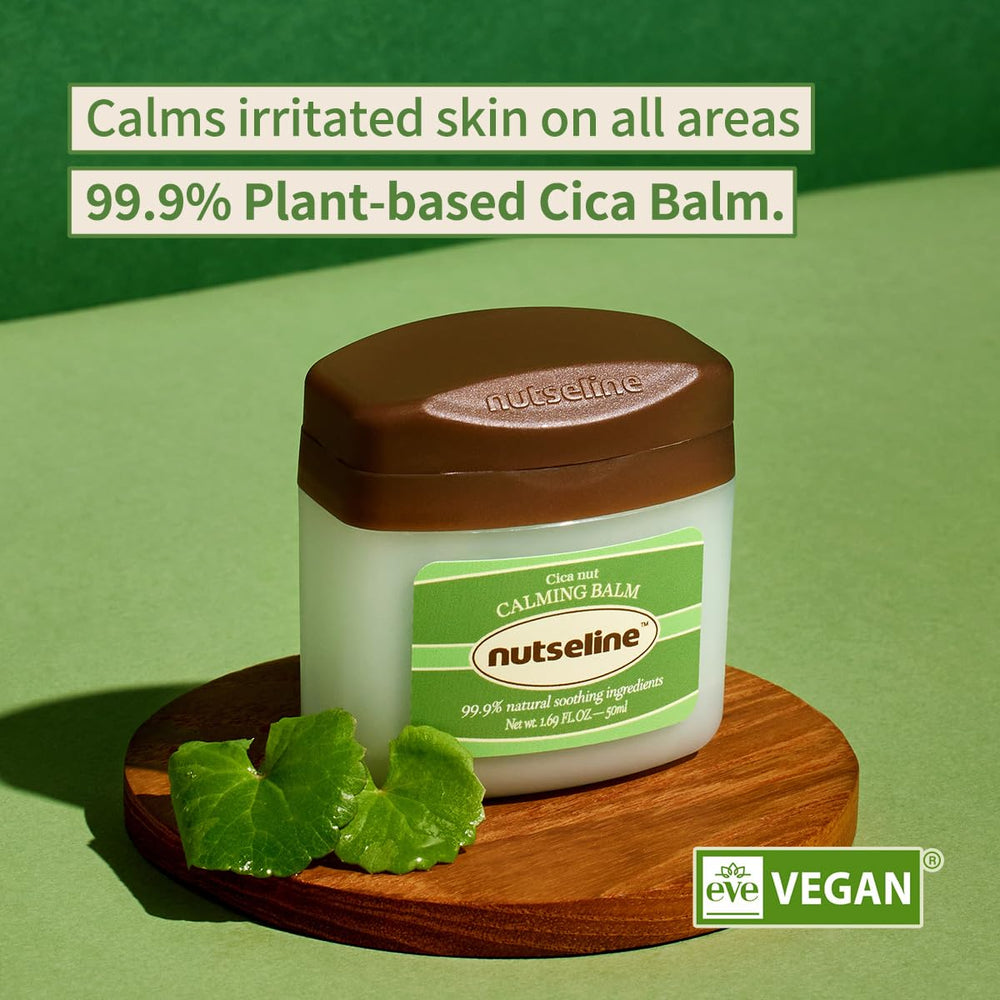 textura ligera de nutseline Cica Nut Calming Balm: absorción rápida para uso diario.