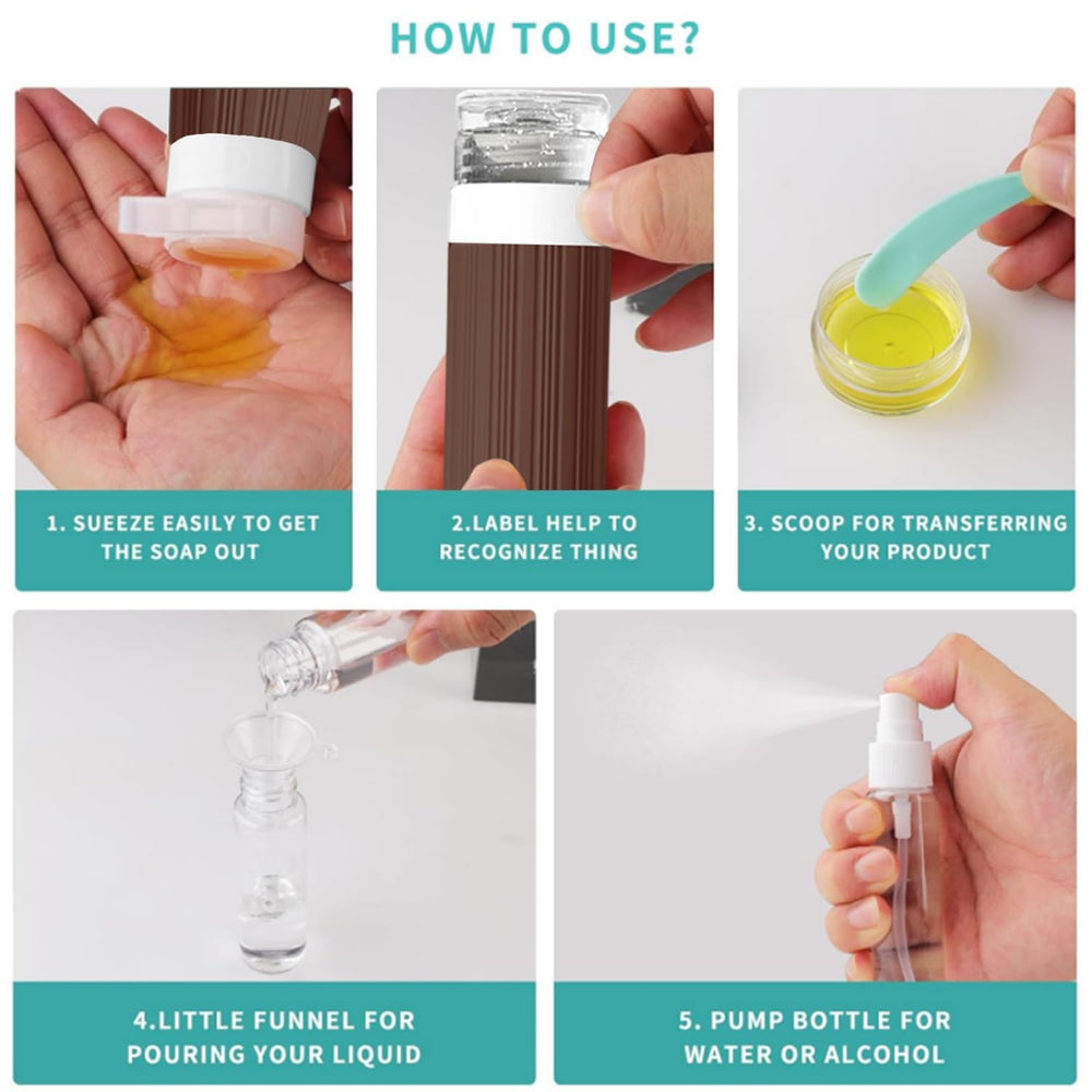NuvaConx spray bottles for fragrances or sanitizers while traveling