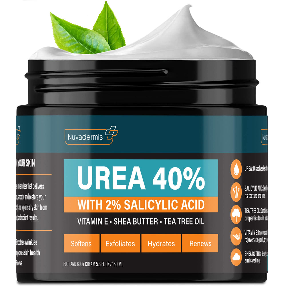 NUVADERMIS 40% Urea Cream bottle delivering intense hydration for very dry skin
