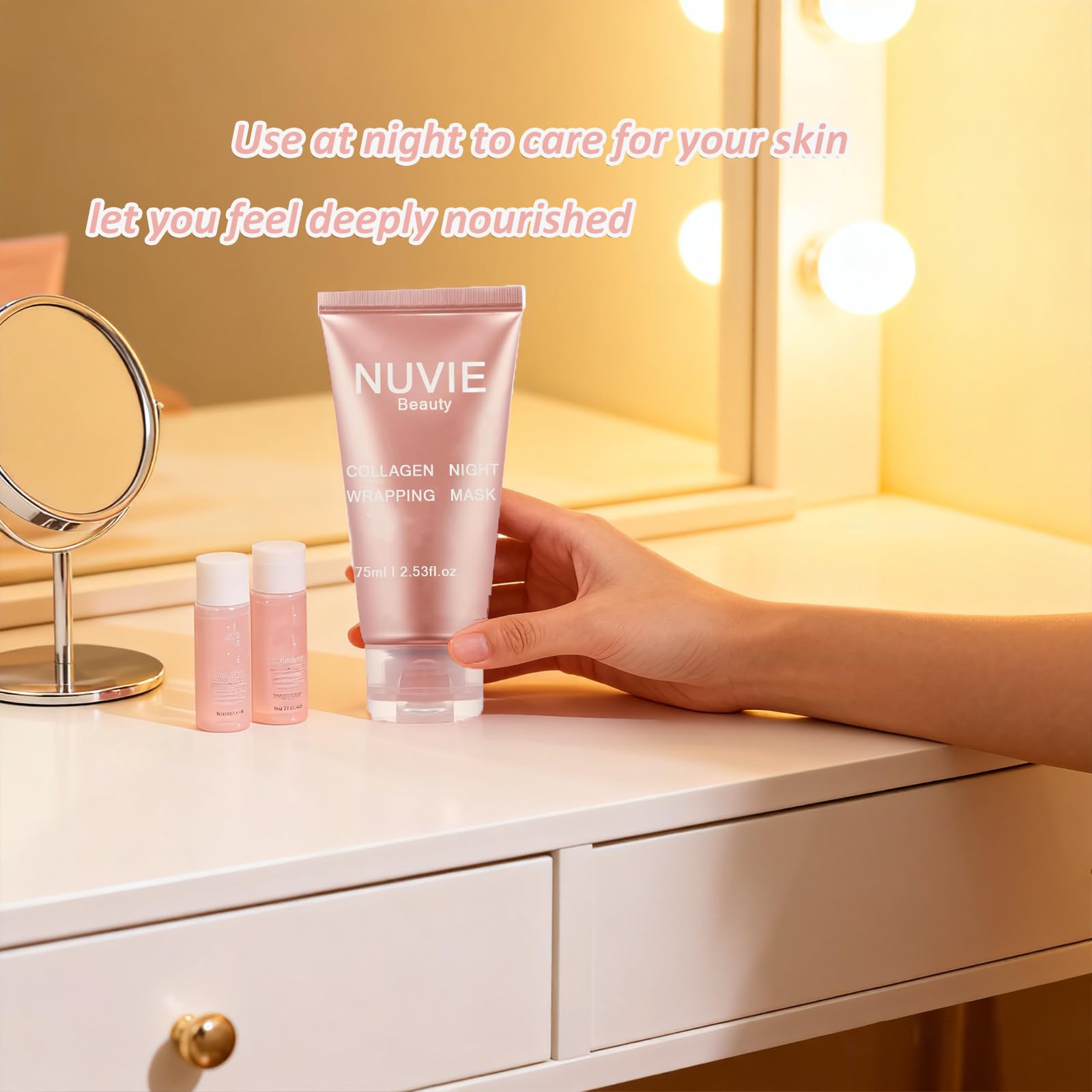 Nuvie Beauty rostro al despertar se ve más firme y suave.