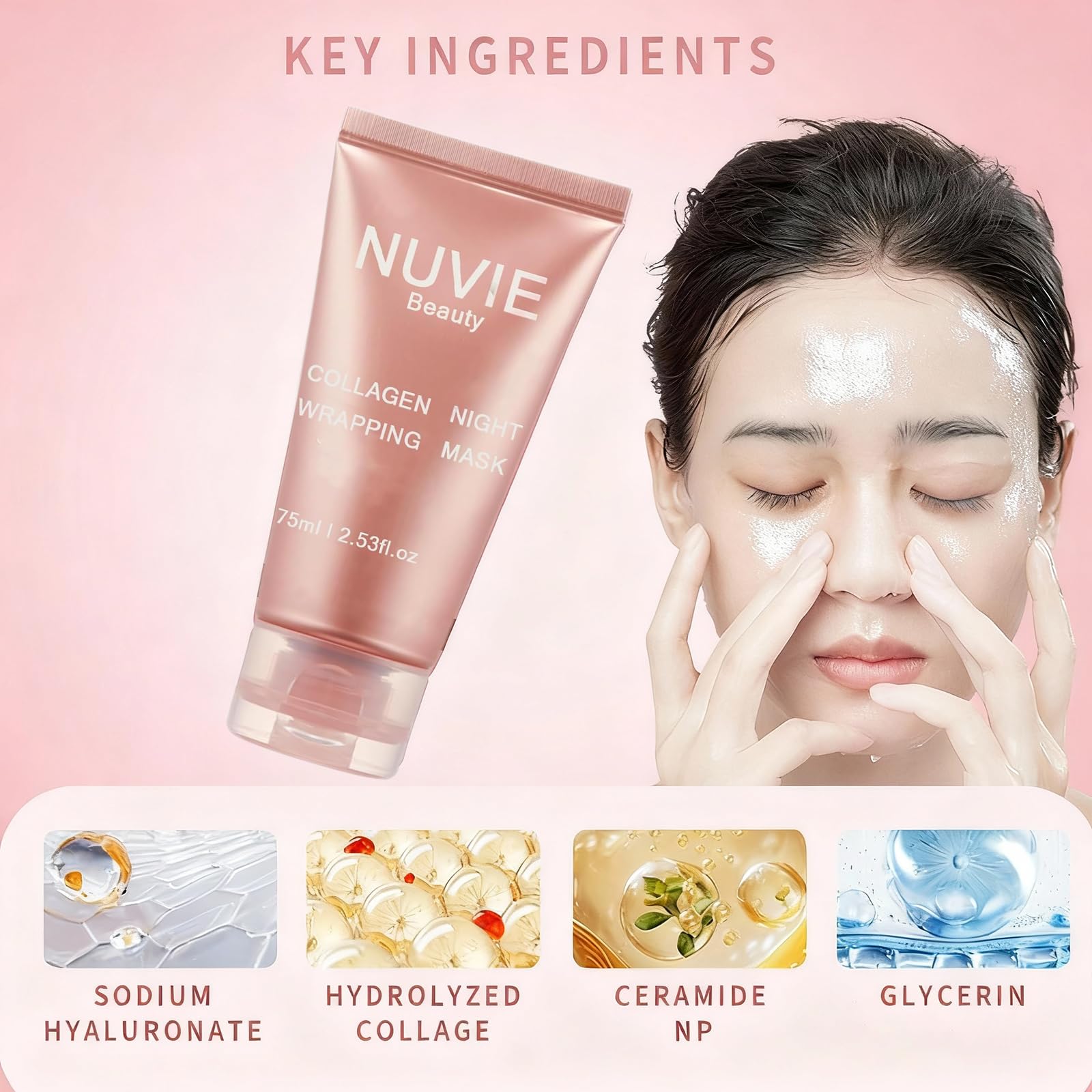 Nuvie Beauty rutina nocturna en casa, cuidado rápido.