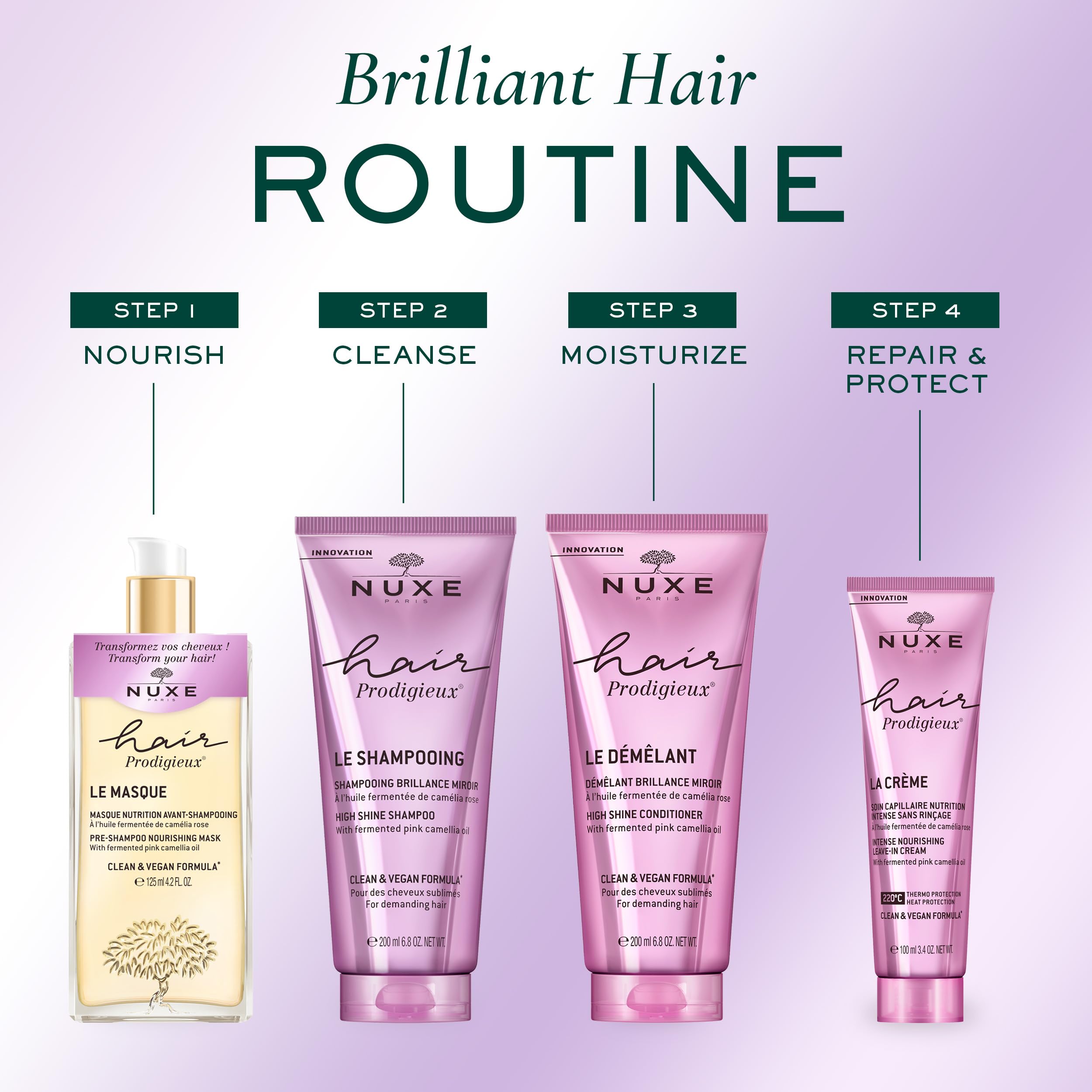 Huile Prodigieuse scent note adds a delicate fragrance to hair care.