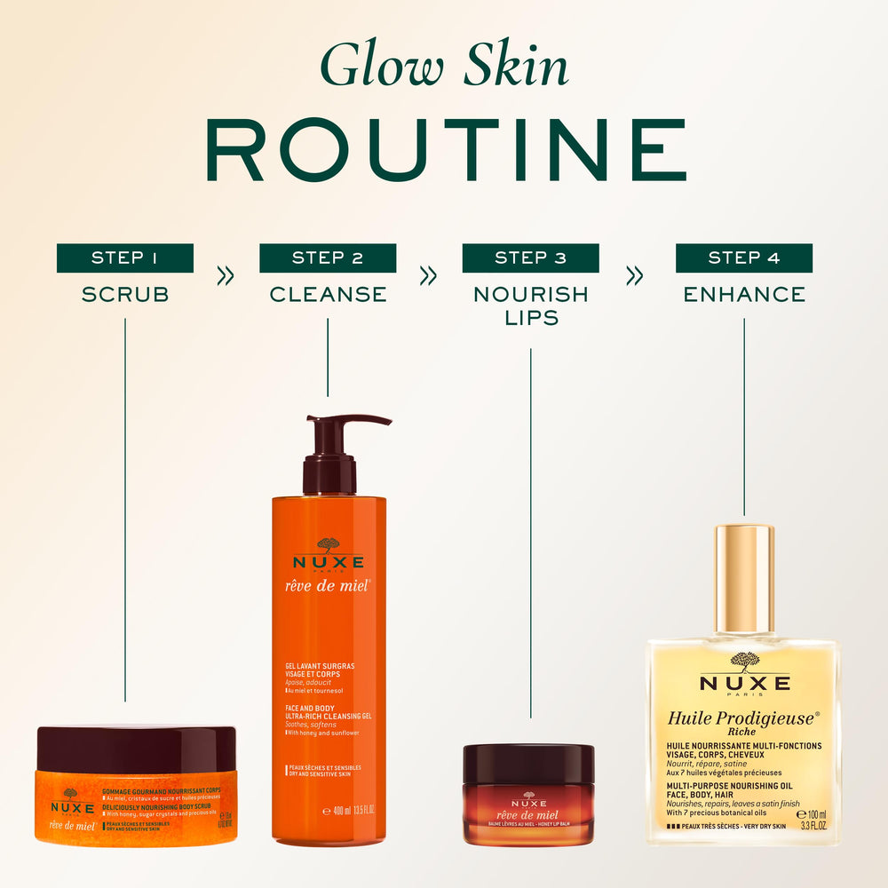 Nuxe Huile Prodigieuse Riche spa inspired ritual and sun kissed scent