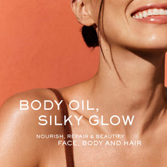 Nuxe Huile Prodigieuse satin finish on skin for silky feel