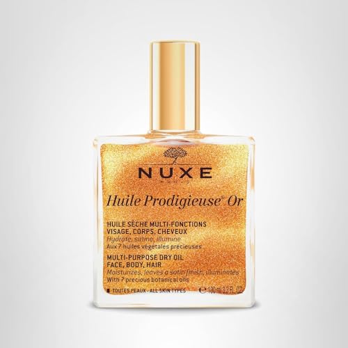 Nuxe Huile Prodigieuse Shimmer comes in a 3.3 oz bottle.