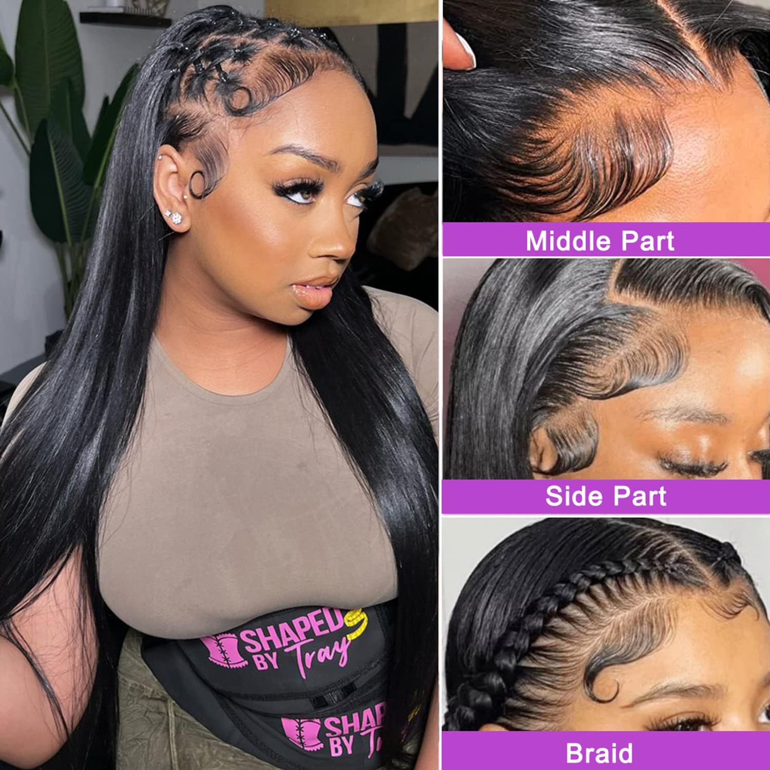 NVL Lace Front Wig 13x4 HD lace reveals invisible breathable base for a natural look