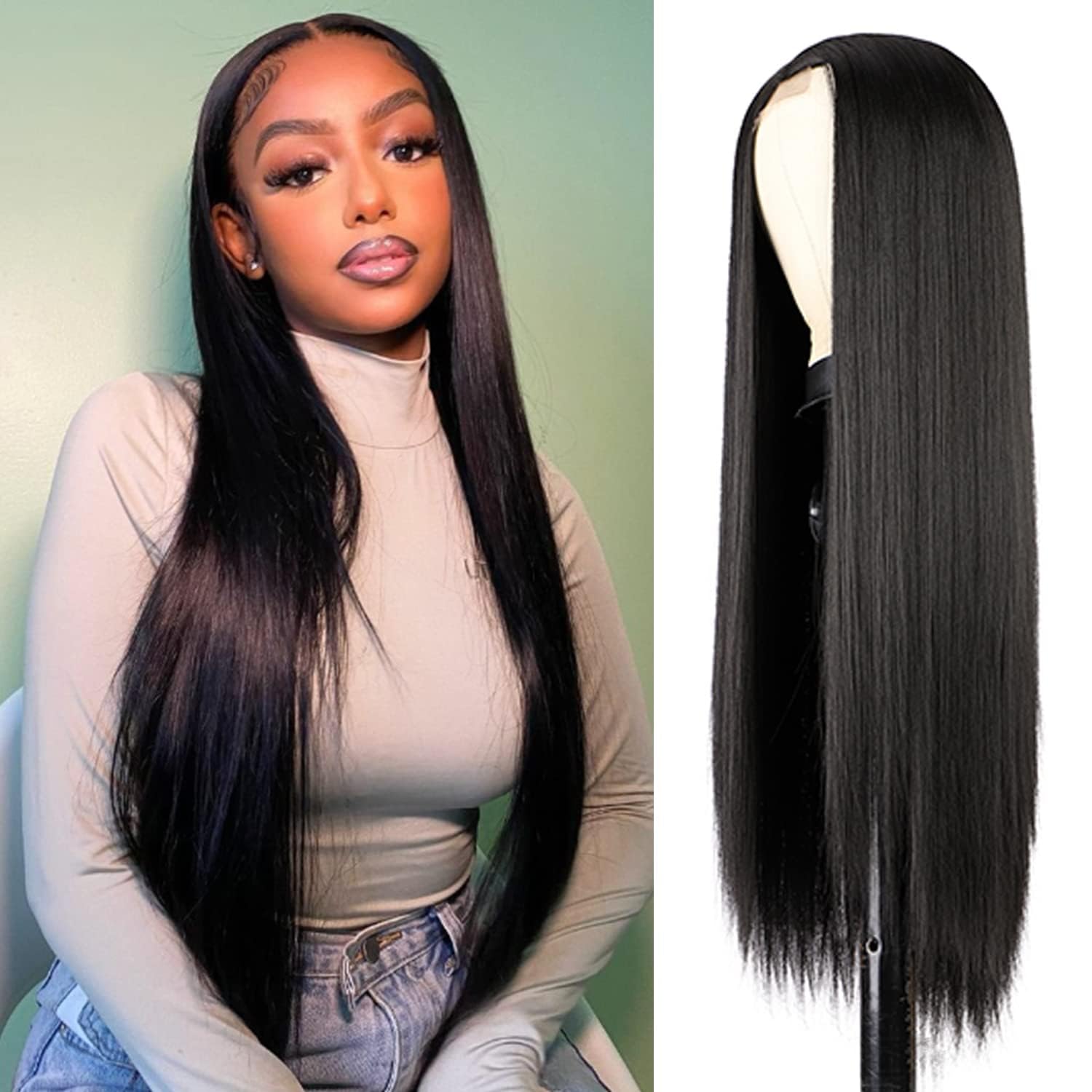 NVL 22 inch straight weave in natural color for versatile looks
