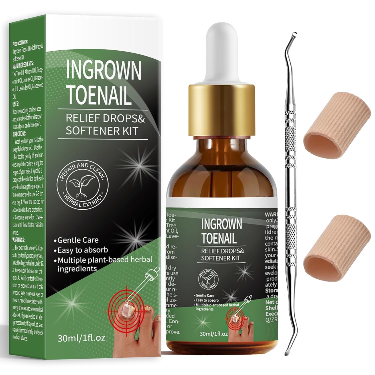 NWAKRD ingrown toenail treatment 30ml bottle for gentle daily care.