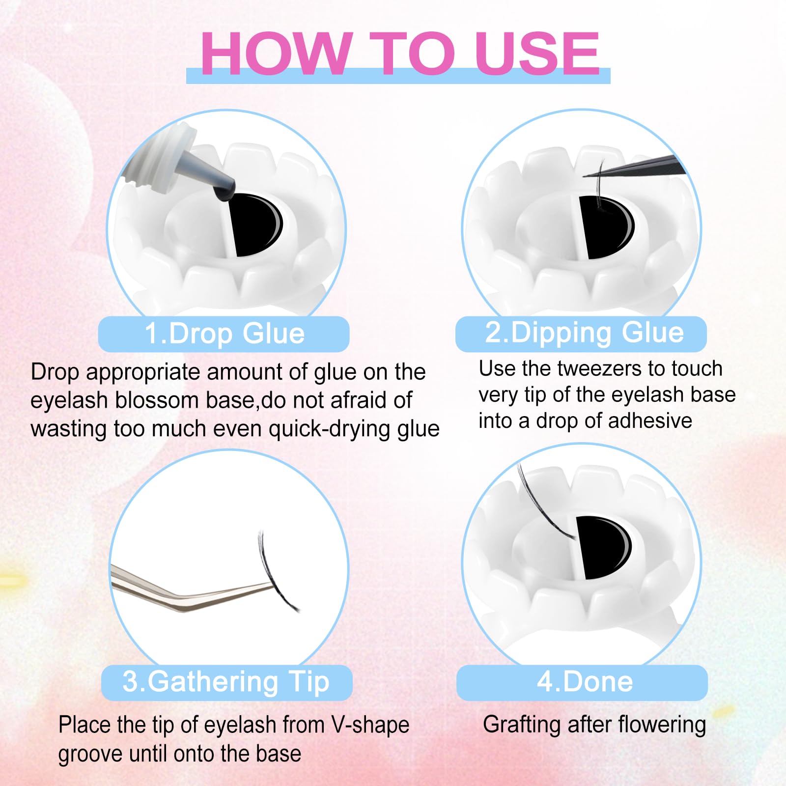 NXJ INFILILA disposable glue rings enable quick, mess-free lash sessions.