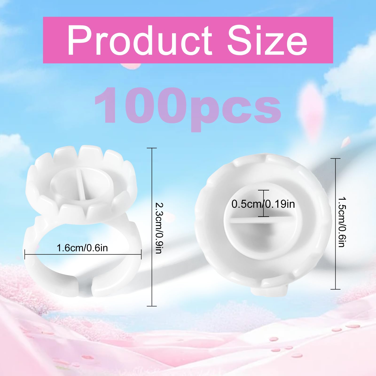 NXJ INFILILA disposable rings for salon use simplify cleanup after lash sessions.