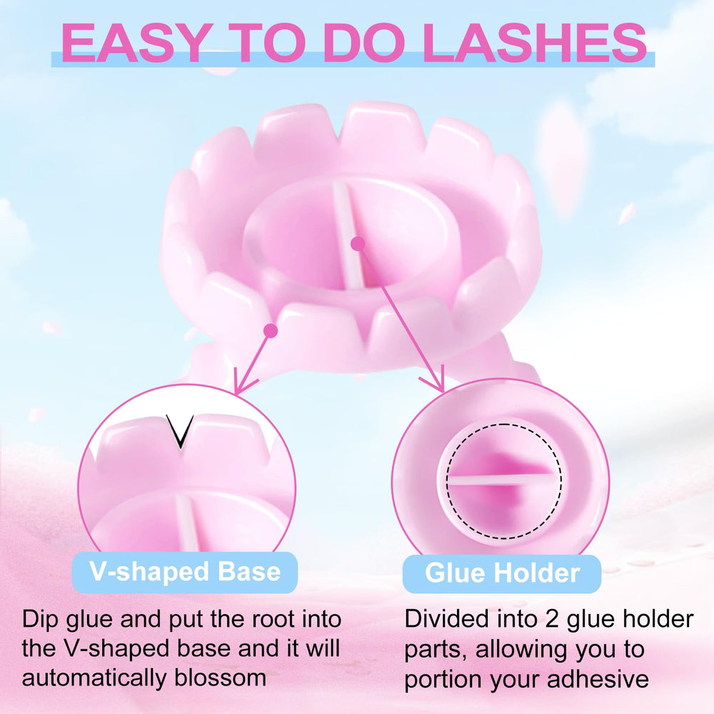 NXJ INFILILA adjustable diameter rings fit fingers for comfortable lash application.