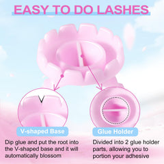 NXJ INFILILA adjustable diameter rings fit fingers for comfortable lash application.