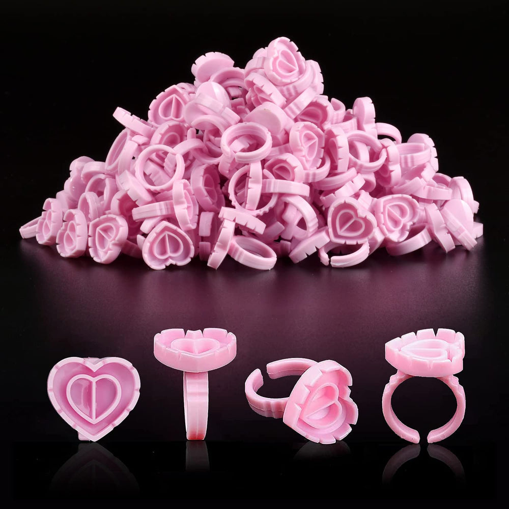 NXJ INFILILA glue rings heart shape for organized lash extensions and extended glue drying time