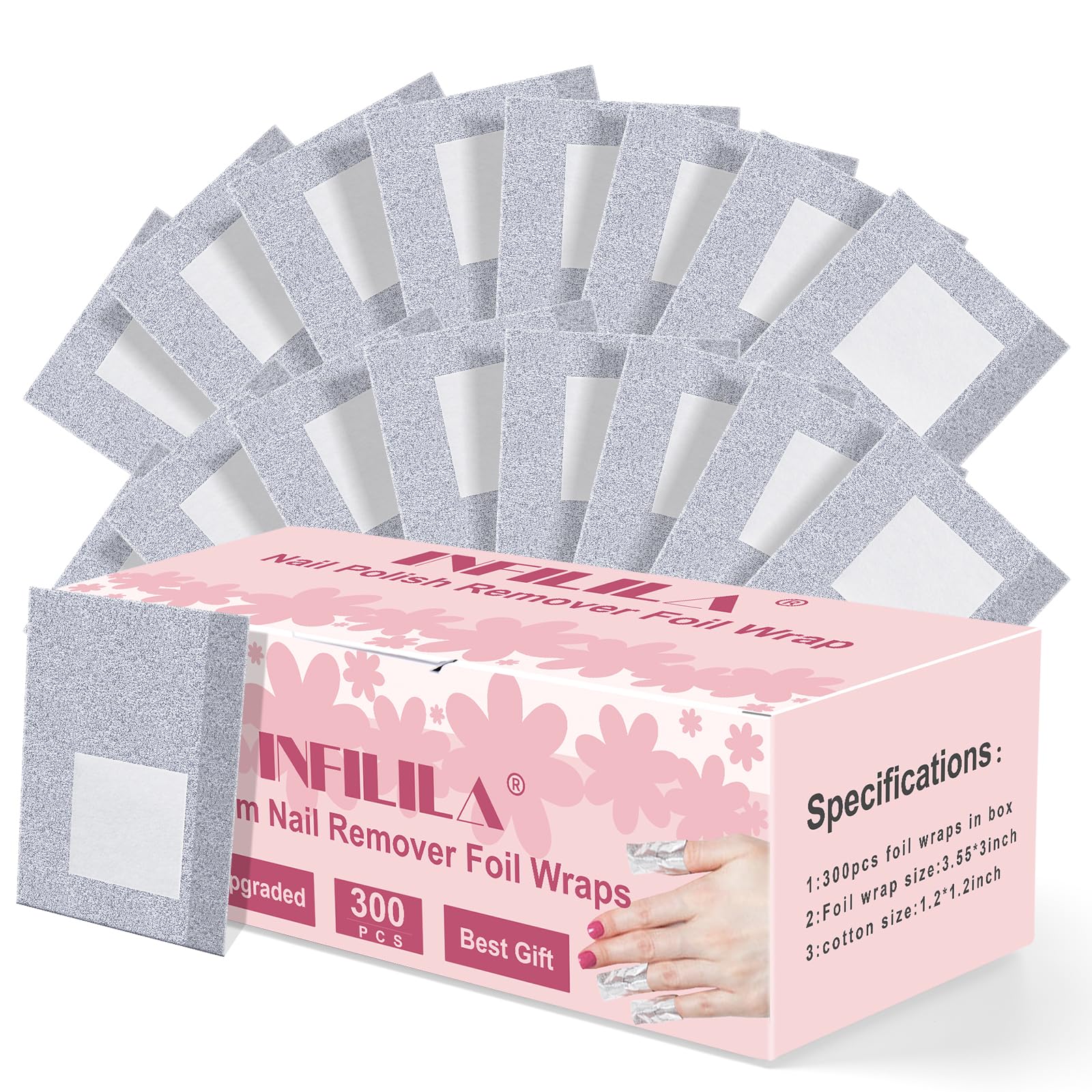 NXJ INFILILA paq. de 300 envolturas de aluminio para uso domestico y profesional