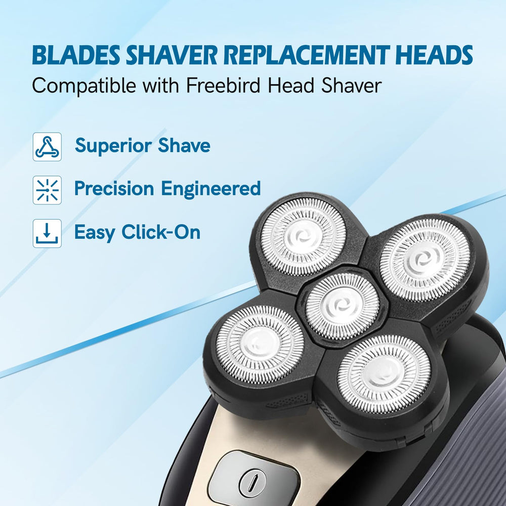 NXPPYY Freebird five-blade refills for a close, comfortable shave.