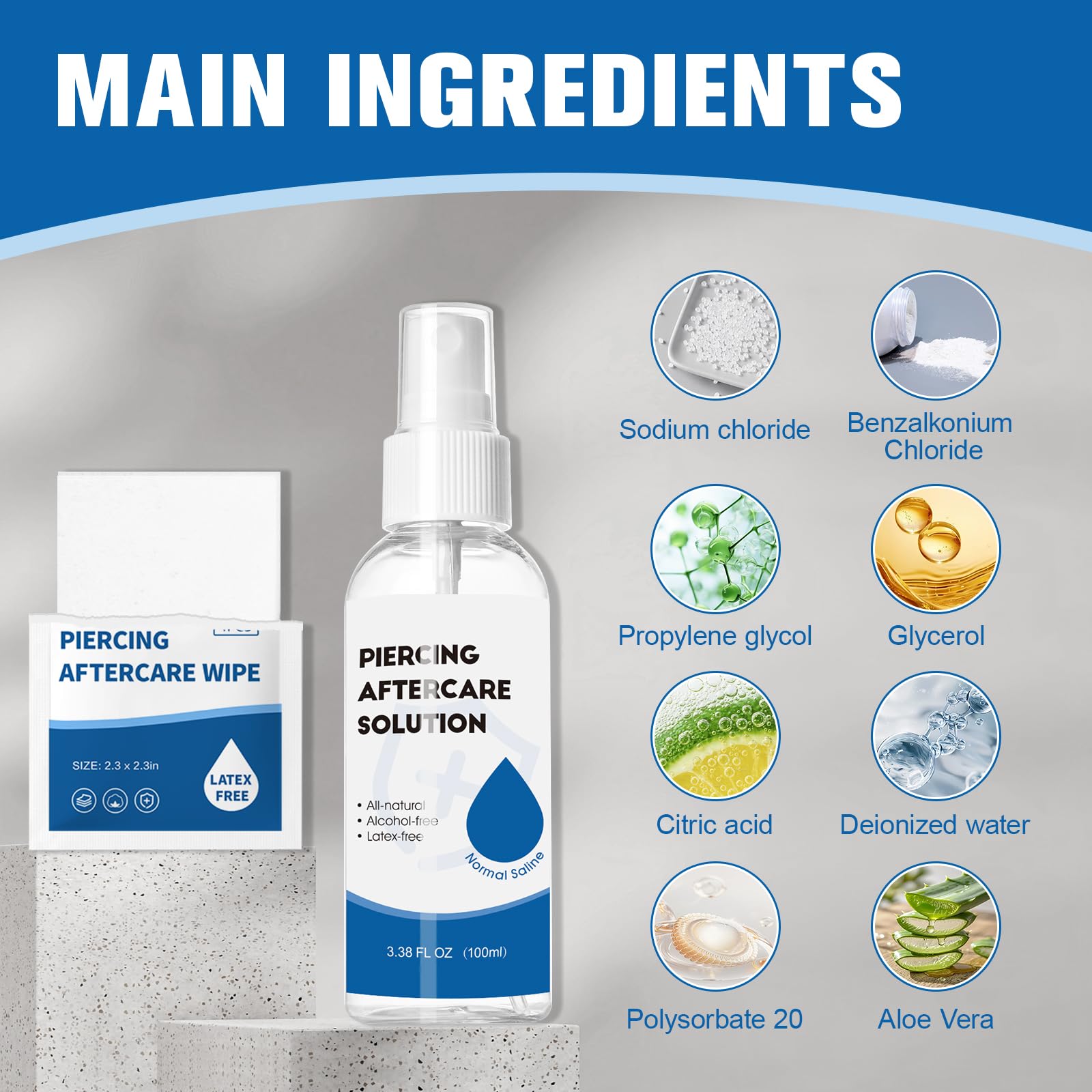 NXPPYY piercing aftercare wipes pack for quick, on-the-go cleaning and hydration.