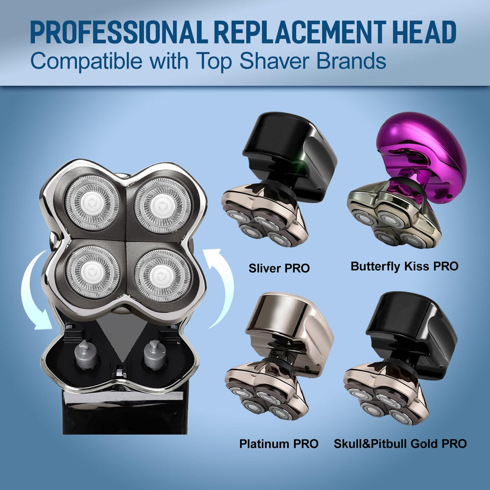 NXPPYY Pro 4 replacement head in platinum pro for a smooth, comfortable shave