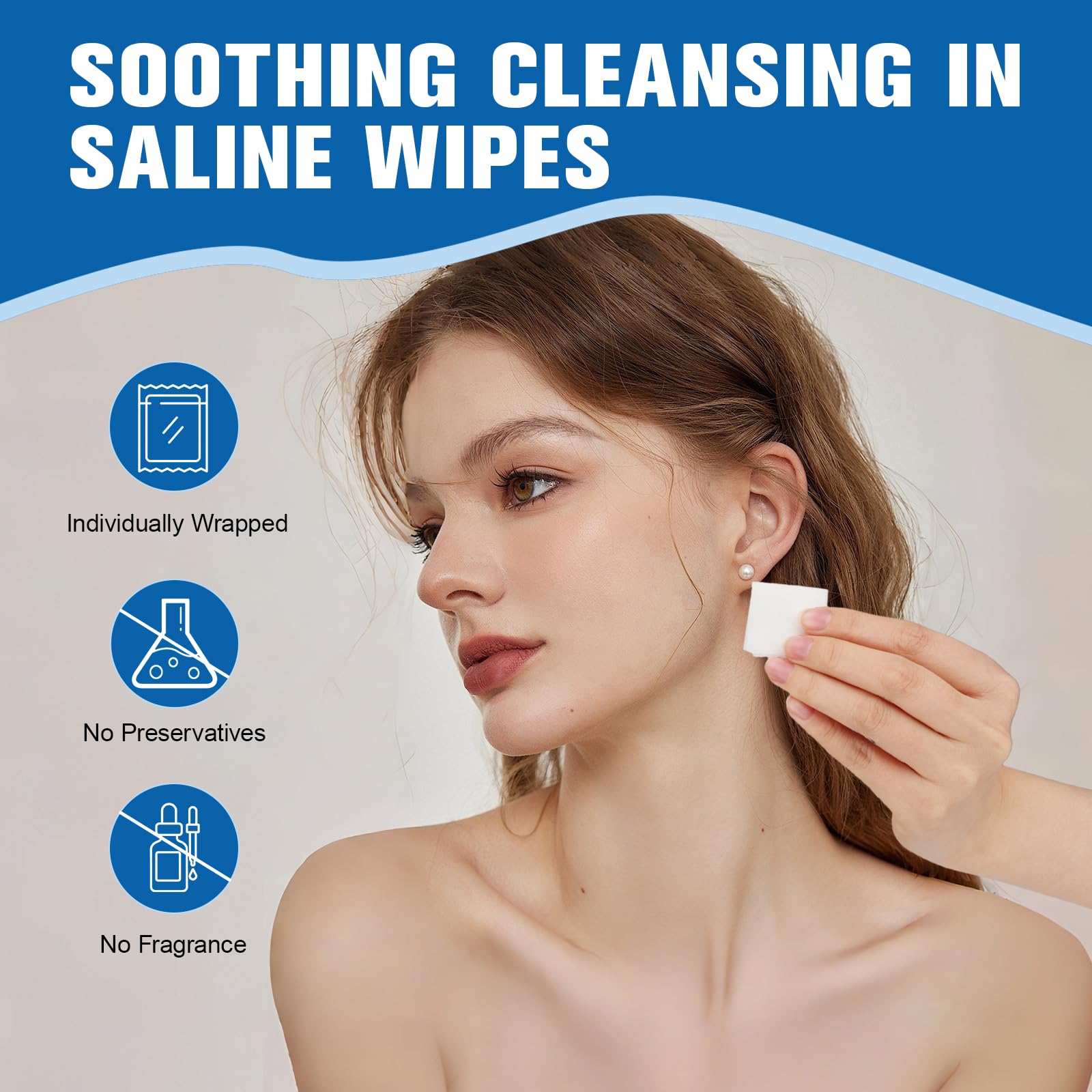 NXPPYY saline solution with Aloe Vera detail for sensitive skin soothing.